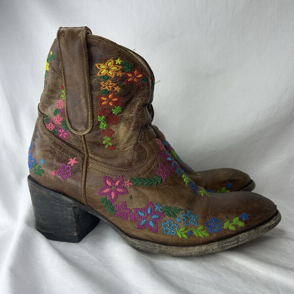 Old Gringo Sora Cowboy Boots Embroidered Floral Brown Size 7.5B